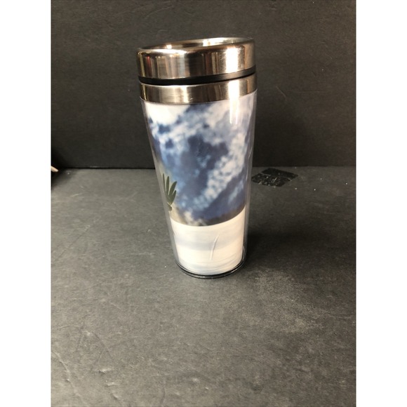 Travel Tumbler Eagles Snow Wildlife 14oz Coffee Mug Cup Plastic - Picture 3 of 6